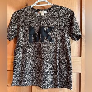 Michael Kors Leopard Print Short Sleeve Tee